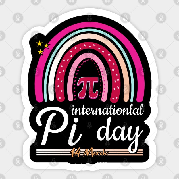 International Pi Day 14 March Math Teacher Sticker by FabulousDesigns